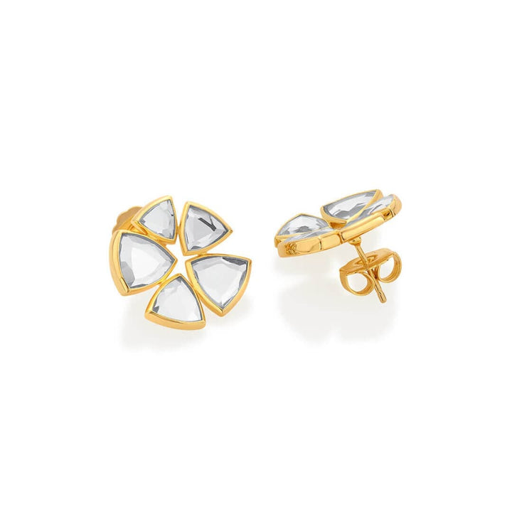 Gold Inayat Statement Mirror Studs