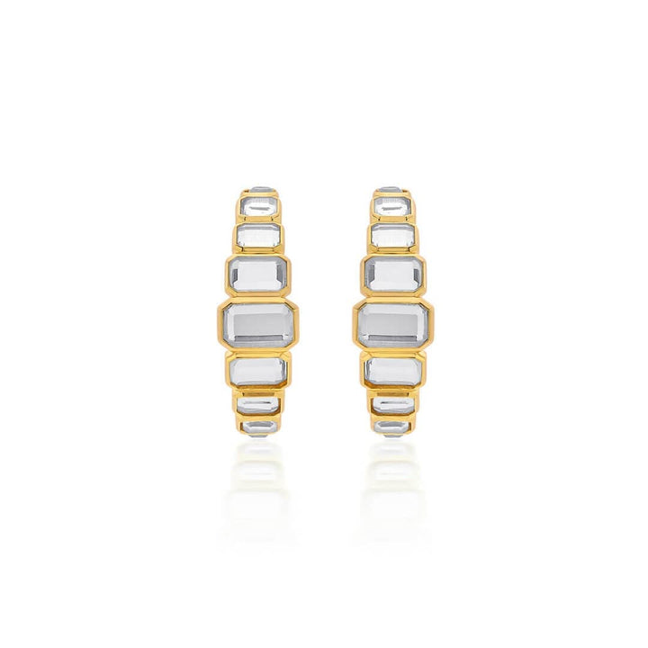 Gold Jugni Mirror Hoops