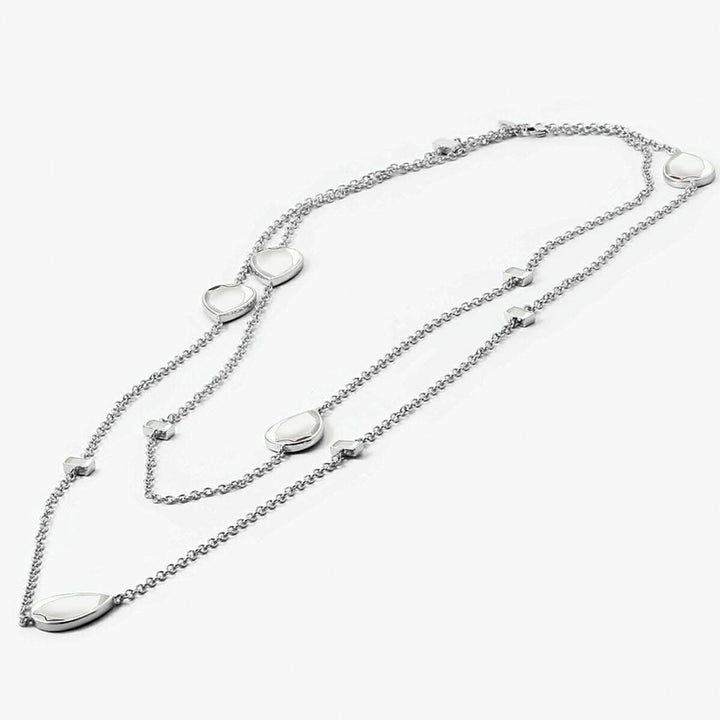 Dew Drop Mirror Long Necklace