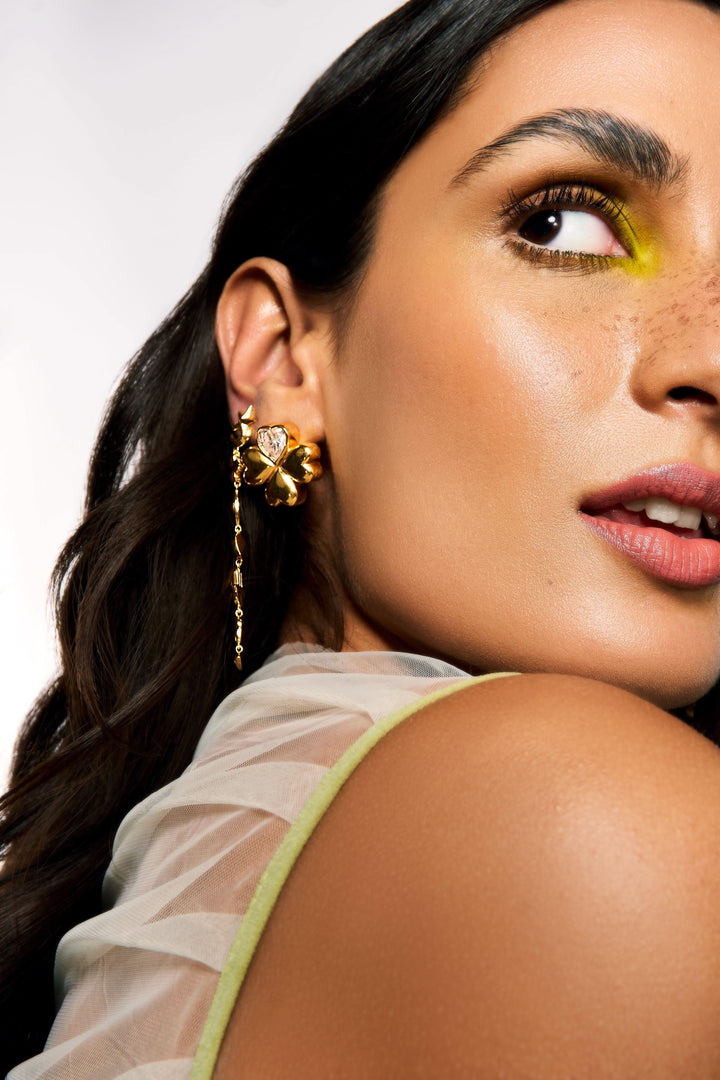 Gold Clover Earrings