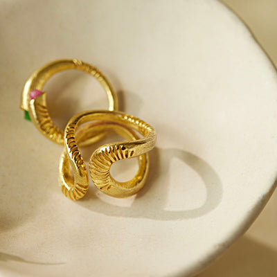 Nagini Textured Ring - Isharya | Modern Indian Jewelry