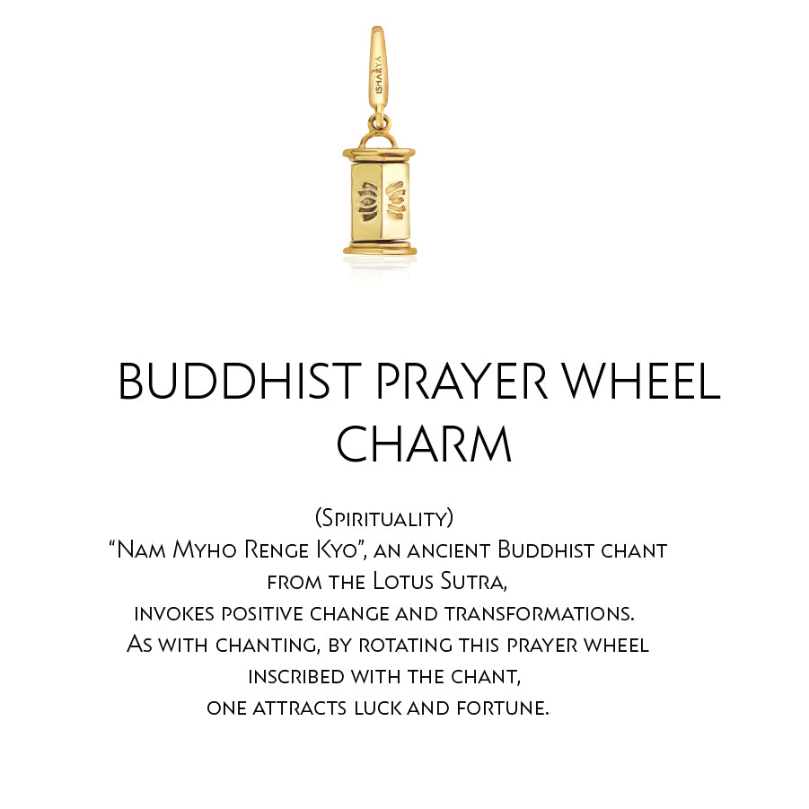 Bhuddist Prayer Wheel Charm - Isharya | Modern Indian Jewelry