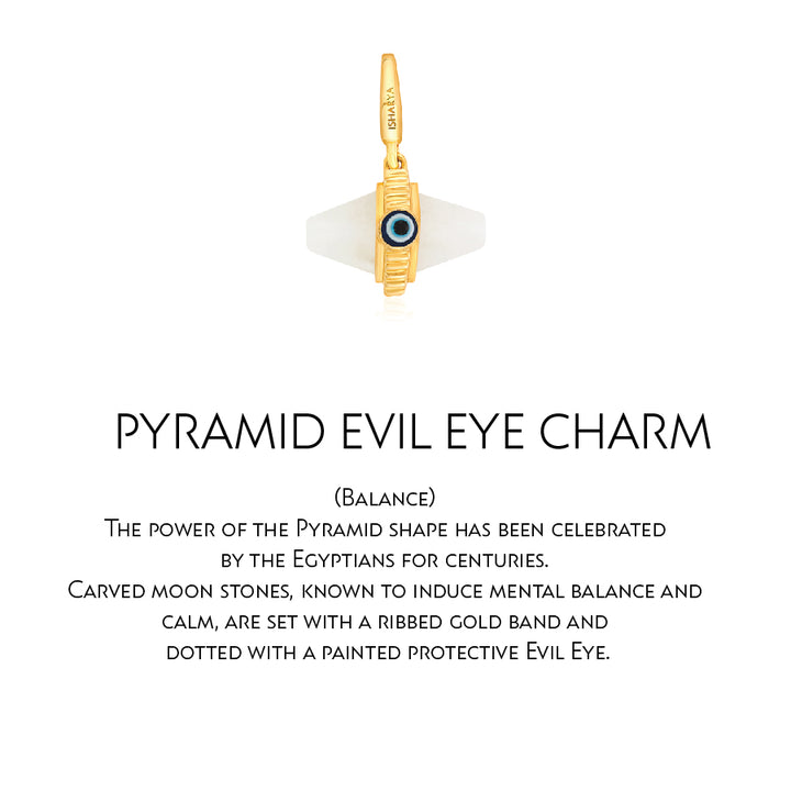 Pyramid Evil Eye Charm