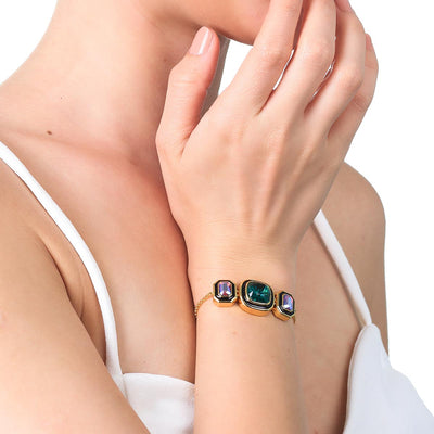 Amour Black Enamel Bracelet - Isharya | Modern Indian Jewelry