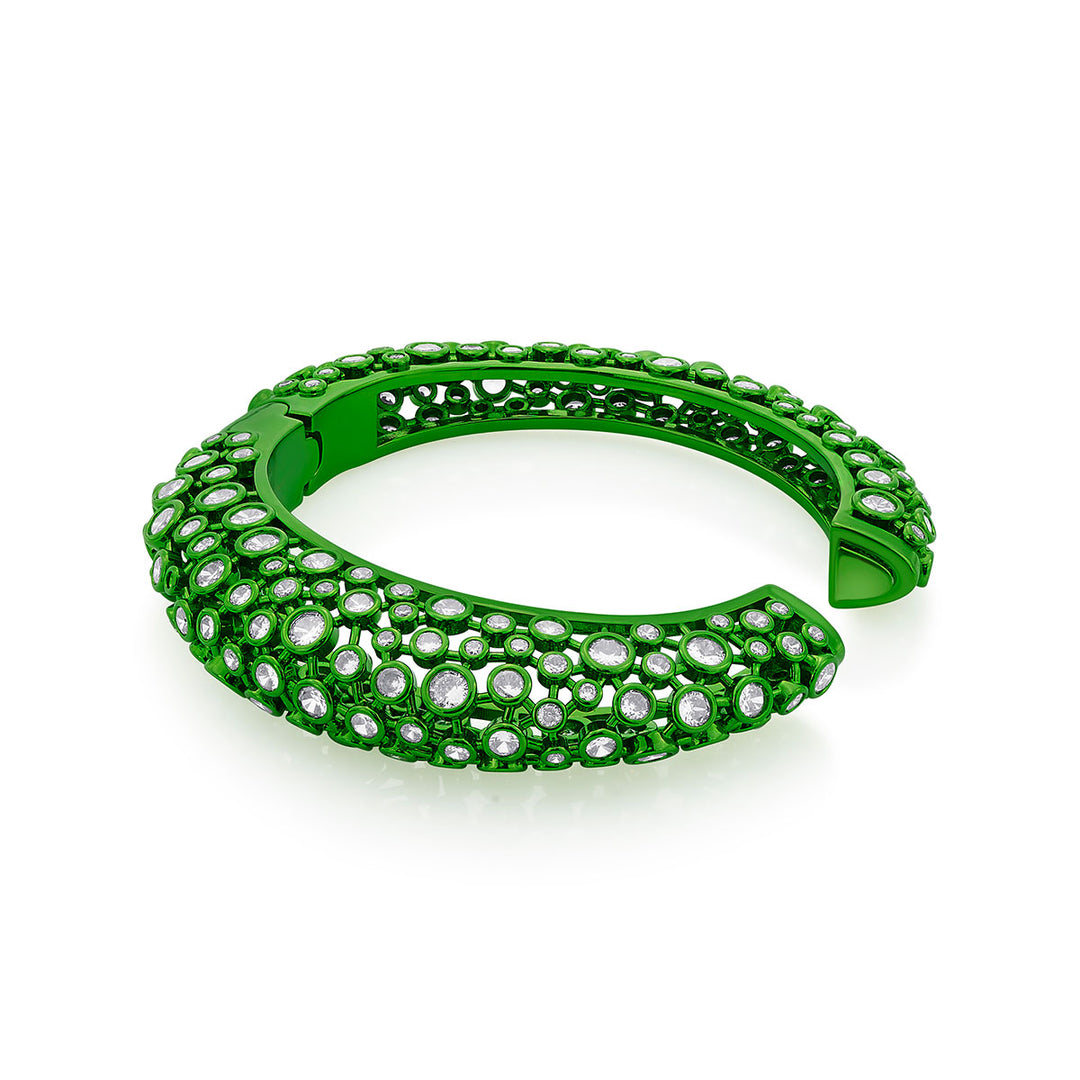 Parakeet Green Oval Hinge Bangle