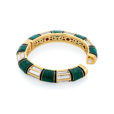 Sultana Green Quartz Bangle - Isharya | Modern Indian Jewelry