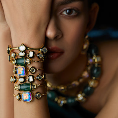 Amina Mirror Chain Bracelet - Isharya | Modern Indian Jewelry