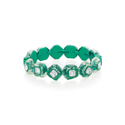 B-dazzle Green Crystal Bracelet - Isharya | Modern Indian Jewelry