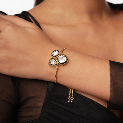 Bougie Trio Crystal Bracelet - Isharya | Modern Indian Jewelry
