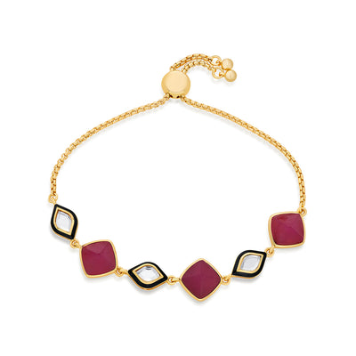 Begum Haute Pink Mirror Bracelet - Isharya | Modern Indian Jewelry