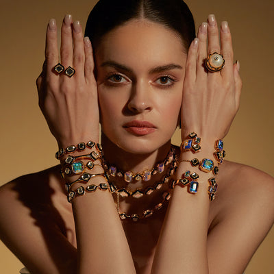 Amina Mirror Cuff - Isharya | Modern Indian Jewelry