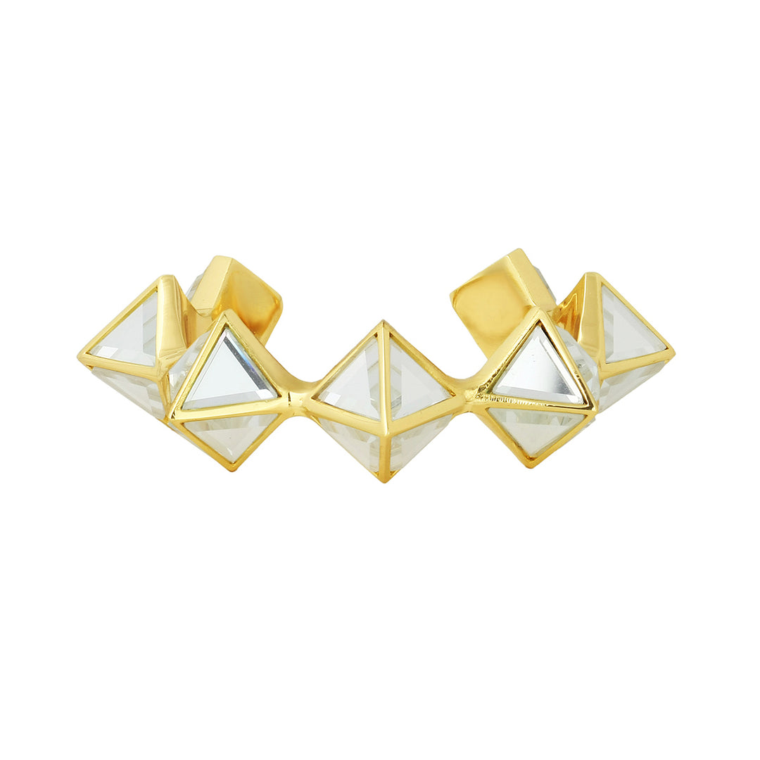 Gold Pyramid Mirror Wristwear