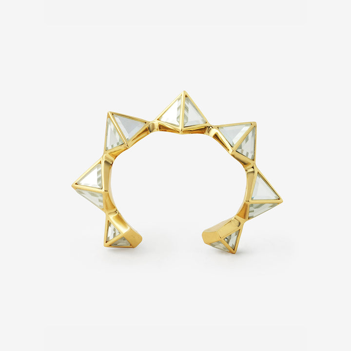 Gold Pyramid Mirror Wristwear
