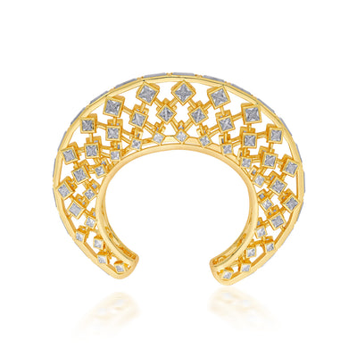 Aura Gold Moon Statement Cuff - Isharya | Modern Indian Jewelry