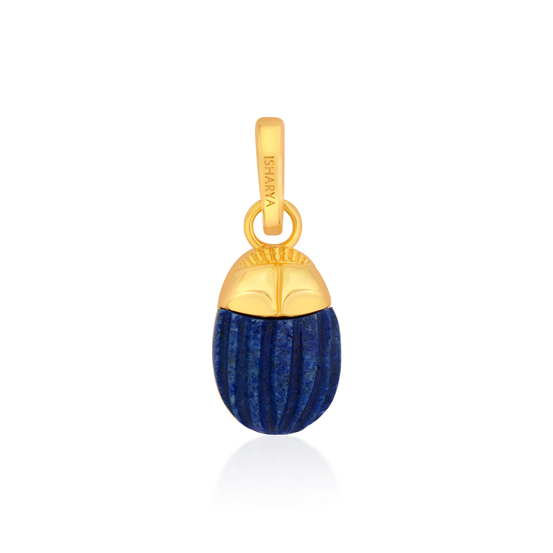 Scarab Lapis Charm