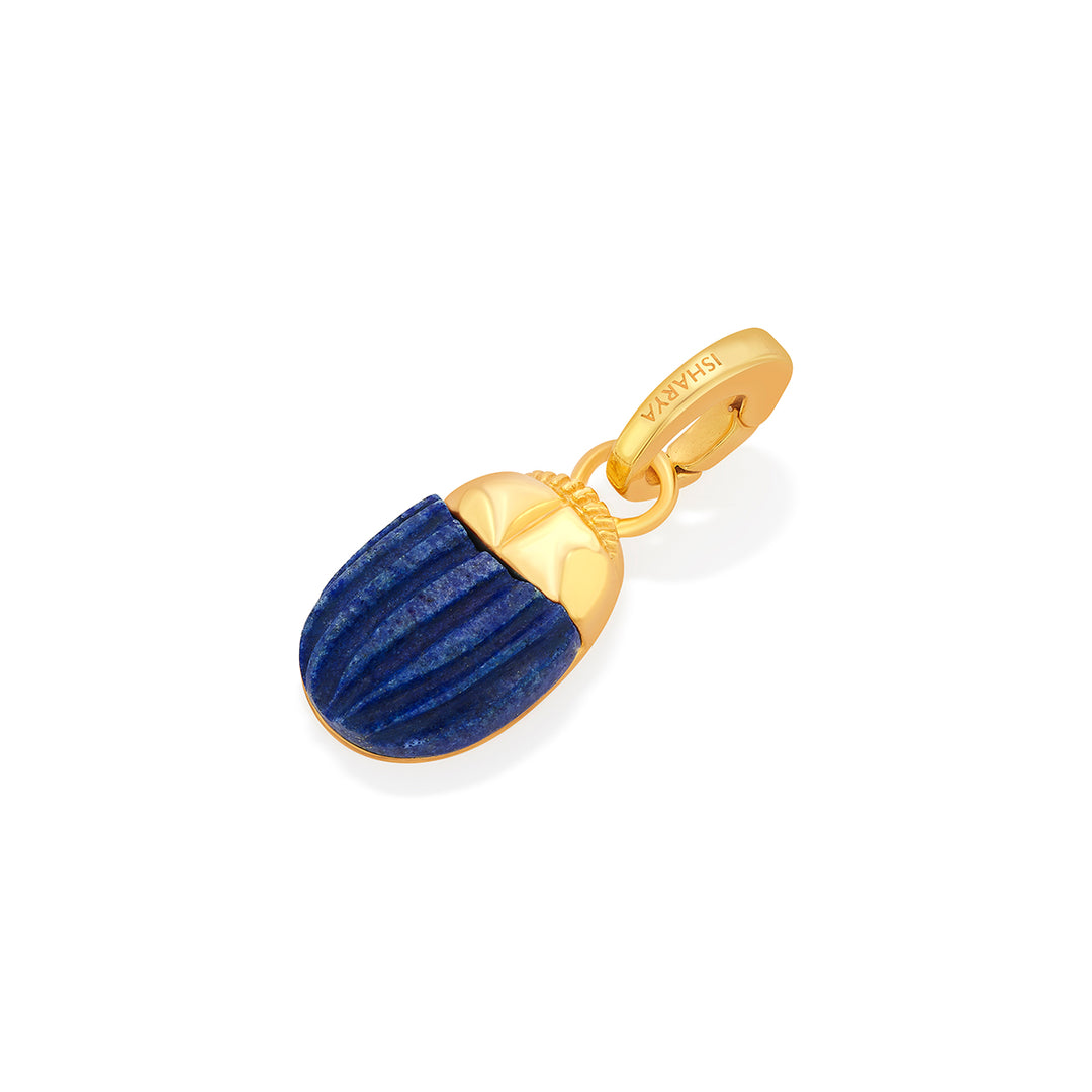 Scarab Lapis Charm