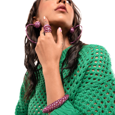 Rani Pink  Quintuple Ring - Isharya | Modern Indian Jewelry