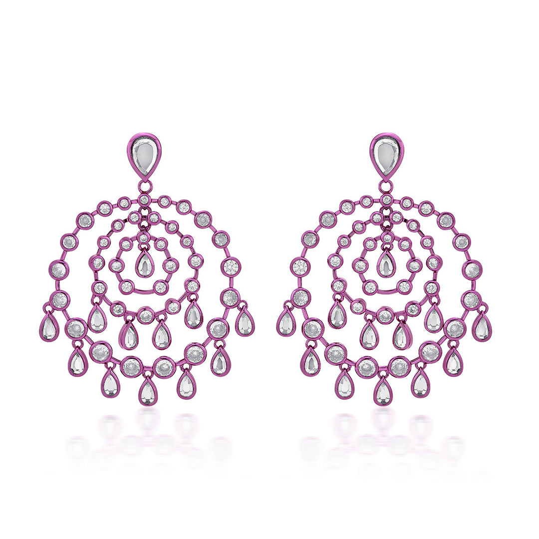Rani Pink Chandelier Earrings