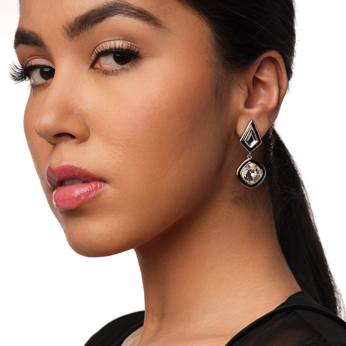 Bougie Crystal Drop Earrings - Isharya | Modern Indian Jewelry