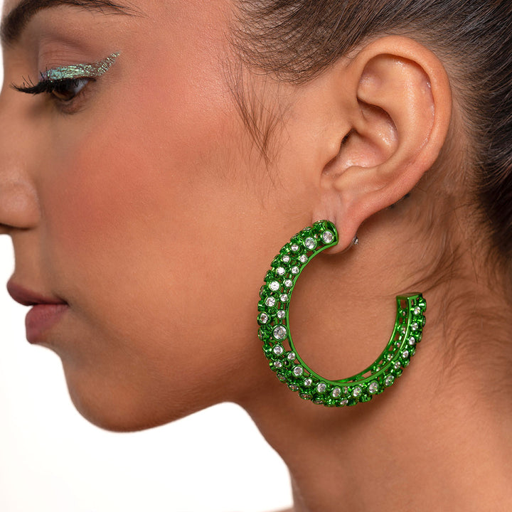 Parakeet Green Mesh Earrings