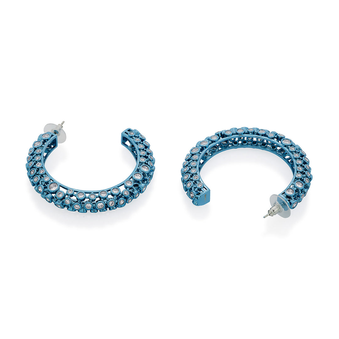 Aqua Blue Mesh Earrings