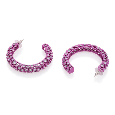 Rani Pink Mesh Earrings - Isharya | Modern Indian Jewelry