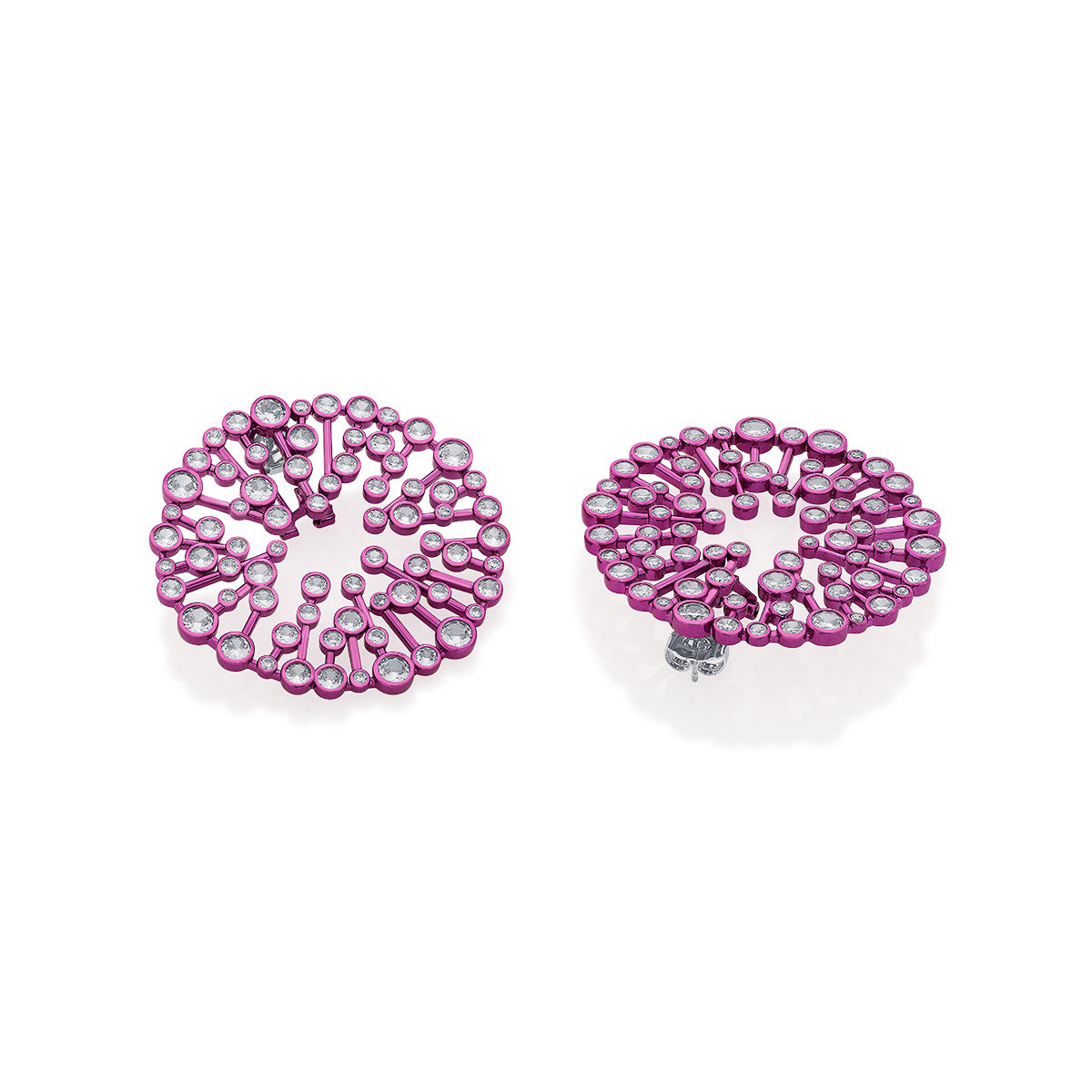 Rani Pink Starburst Statement Earrings - Isharya | Modern Indian Jewelry