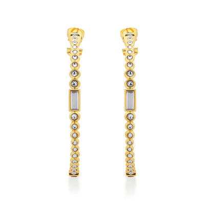 Aura Gold Oversized Hoop Earrings - Isharya | Modern Indian Jewelry