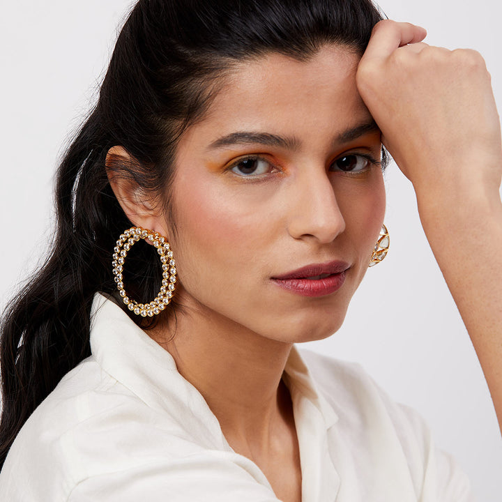 Ruhaniyat Luminous CZ Earrings - Isharya | Modern Indian Jewelry