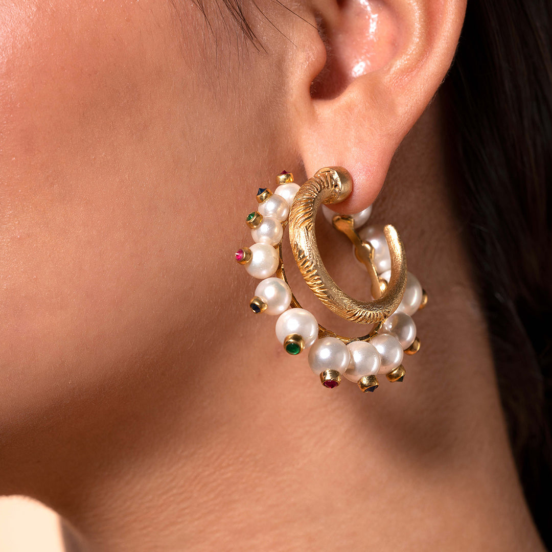 Hera Pearl Hoops