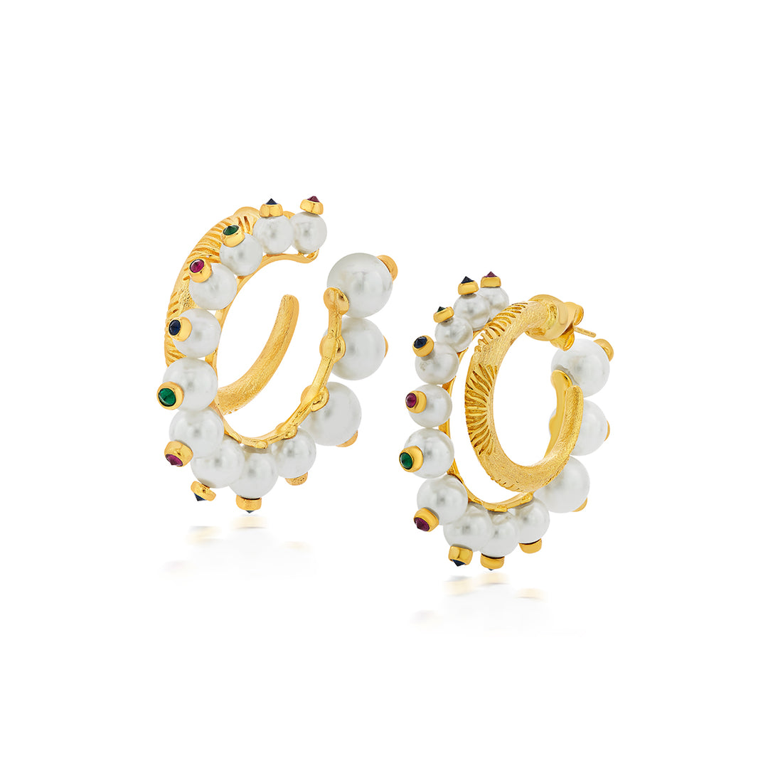 Hera Pearl Hoops