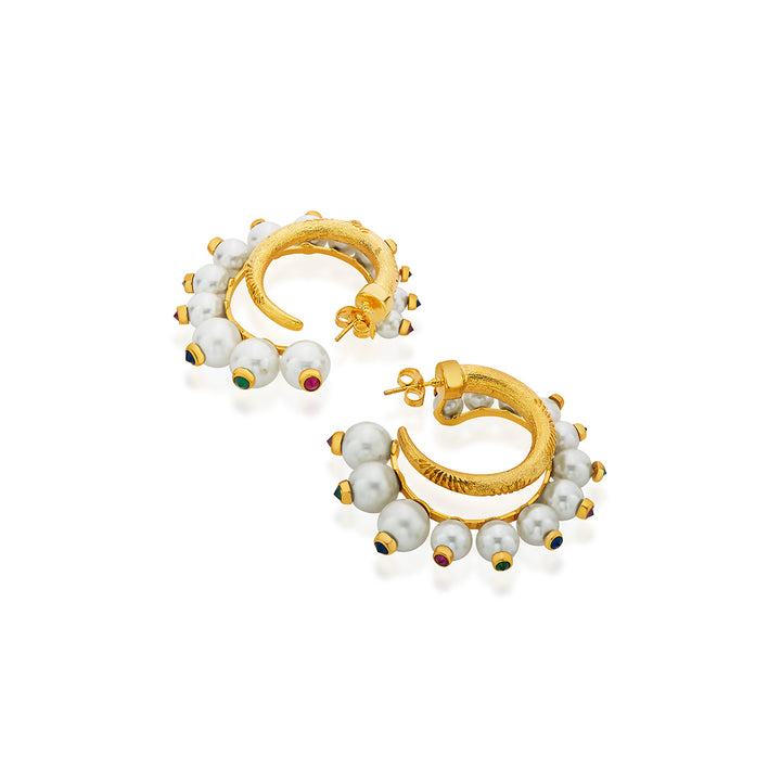 Hera Pearl Hoops