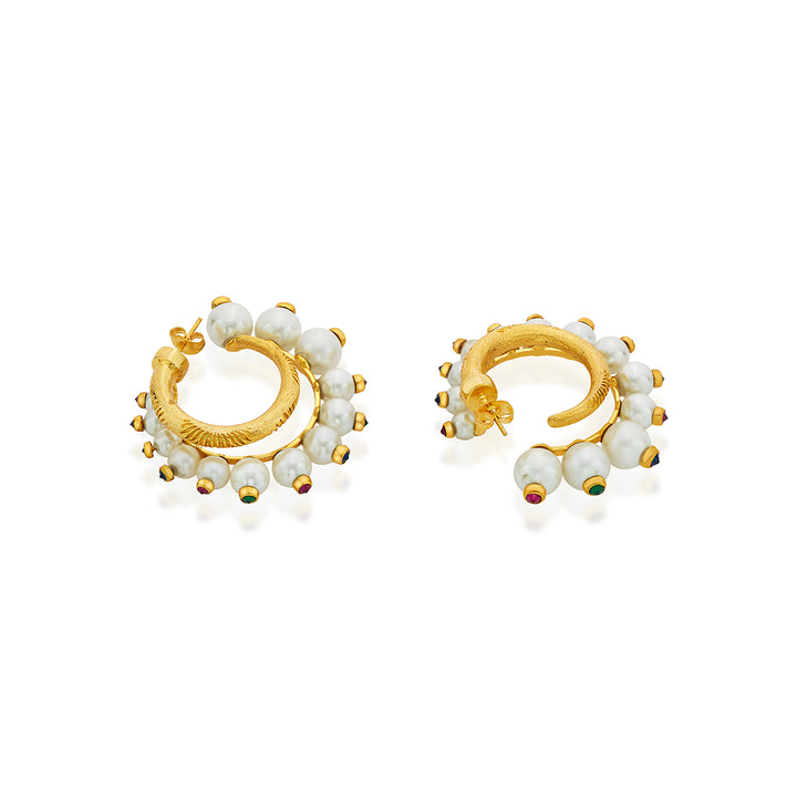 Hera Pearl Hoops