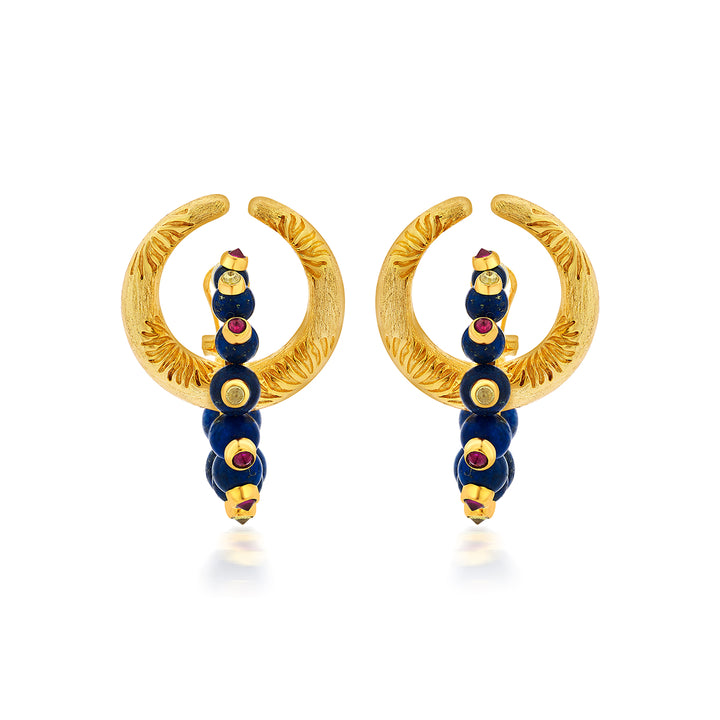 Celestial Lapis Hoops