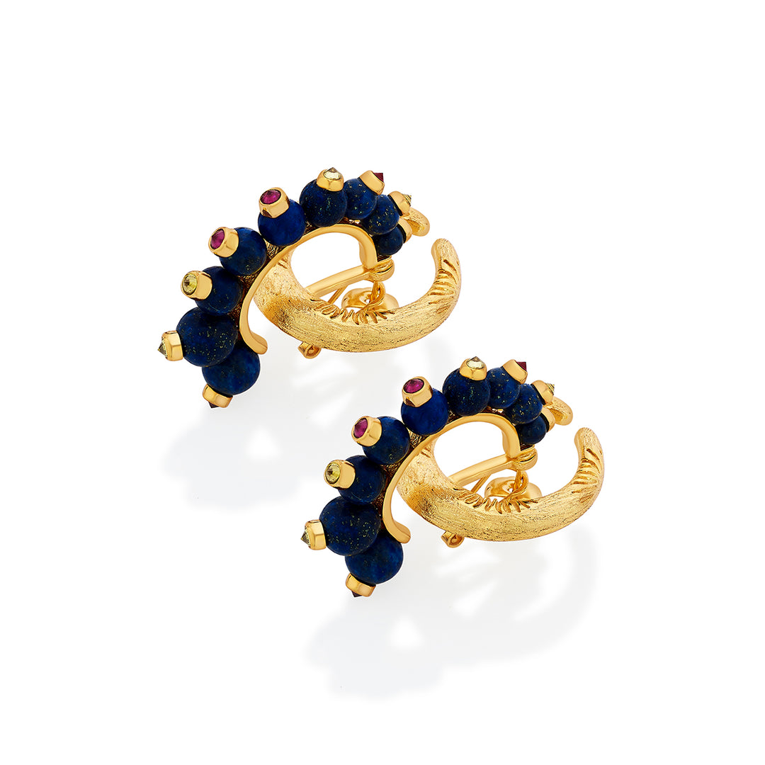 Celestial Lapis Hoops