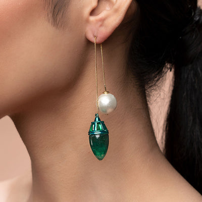 Zeenat Pearl Drop Earrings - Isharya | Modern Indian Jewelry