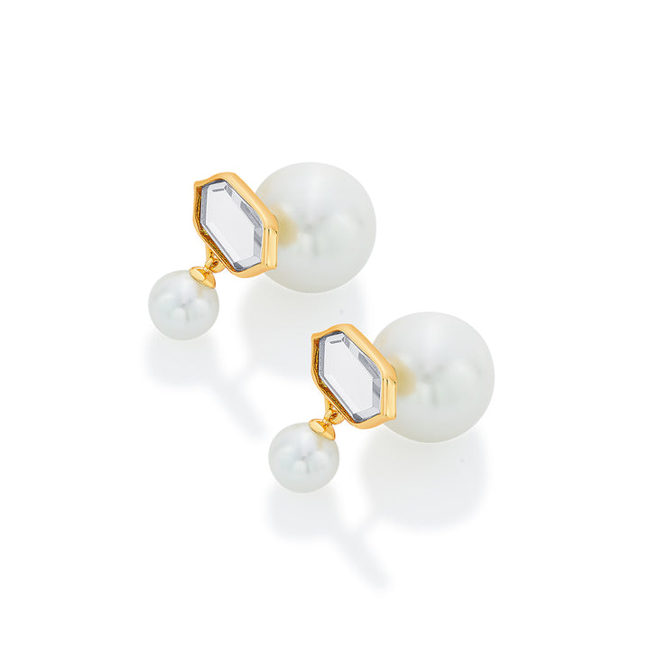 Amara Pearl Duo Earrings