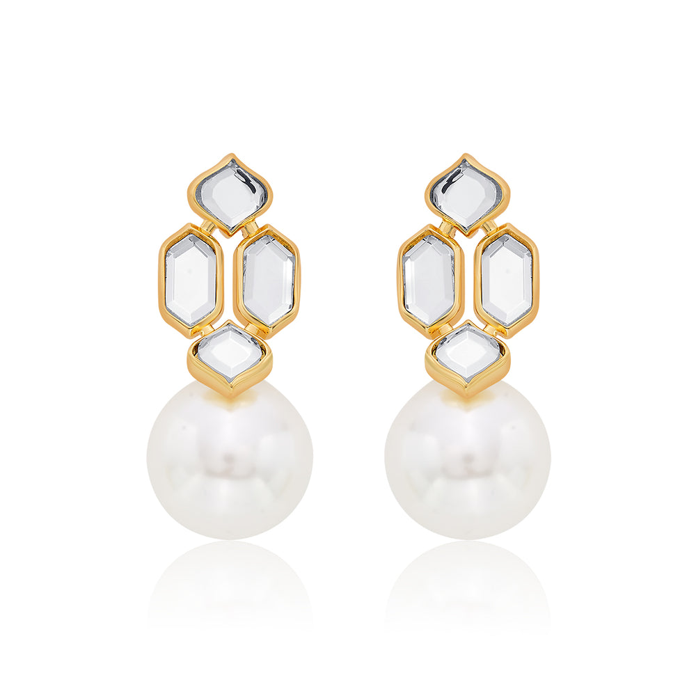 Amara Small Drop Pearl Stud Earrings