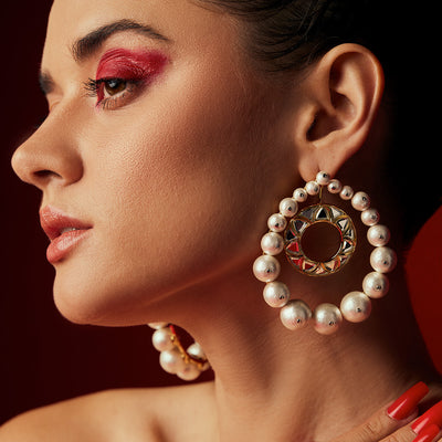 Amara Statement Droplet Earrings - Isharya | Modern Indian Jewelry