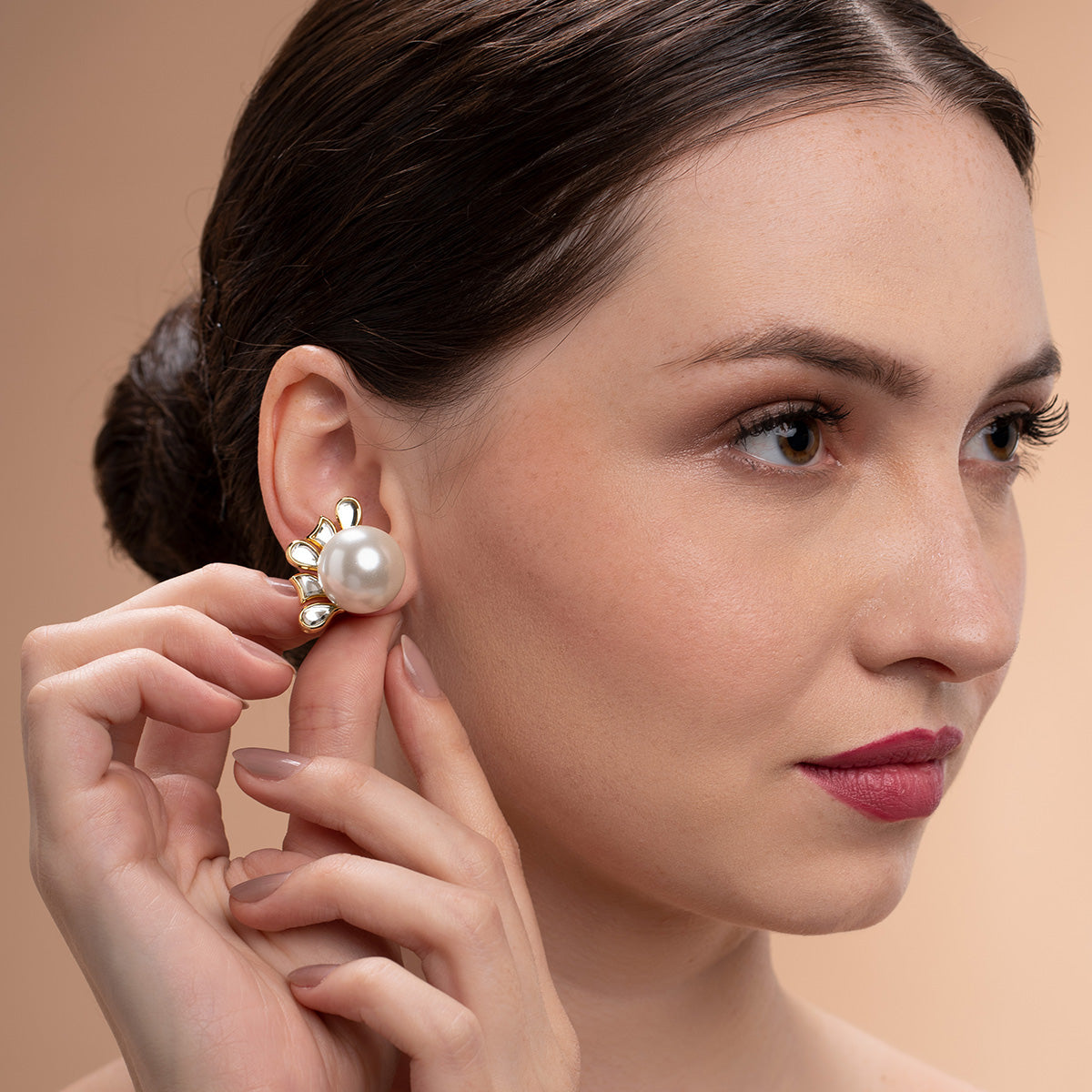 Amara Pearl Flower Earrings - Isharya | Modern Indian Jewelry