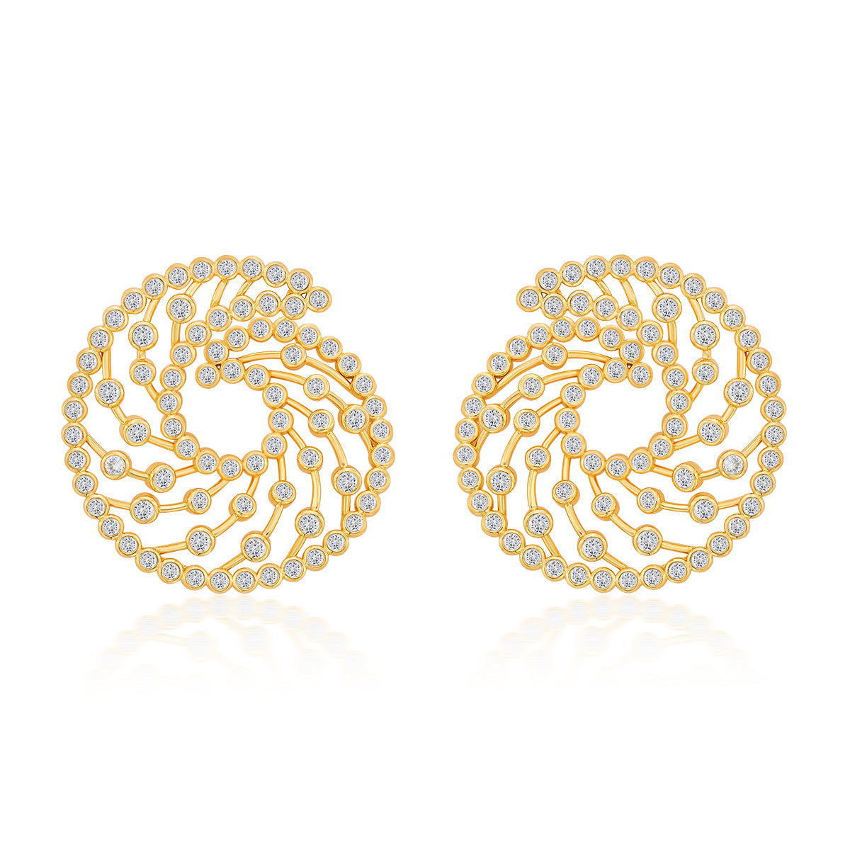 Amara Lattice Swirl Earrings - Isharya | Modern Indian Jewelry