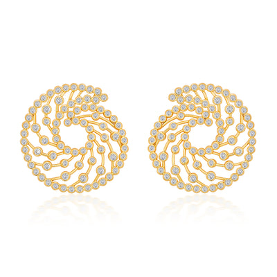 Amara Lattice Swirl Earrings - Isharya | Modern Indian Jewelry