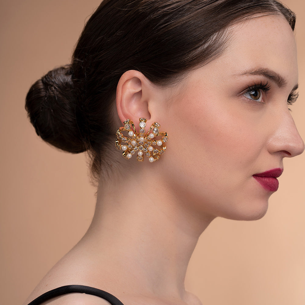 Amara Lattice Star Earrings - Isharya | Modern Indian Jewelry