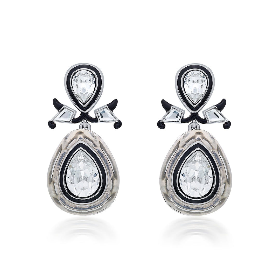 Bougie Infinity Cut Crystal Drop Earrings - Isharya | Modern Indian Jewelry