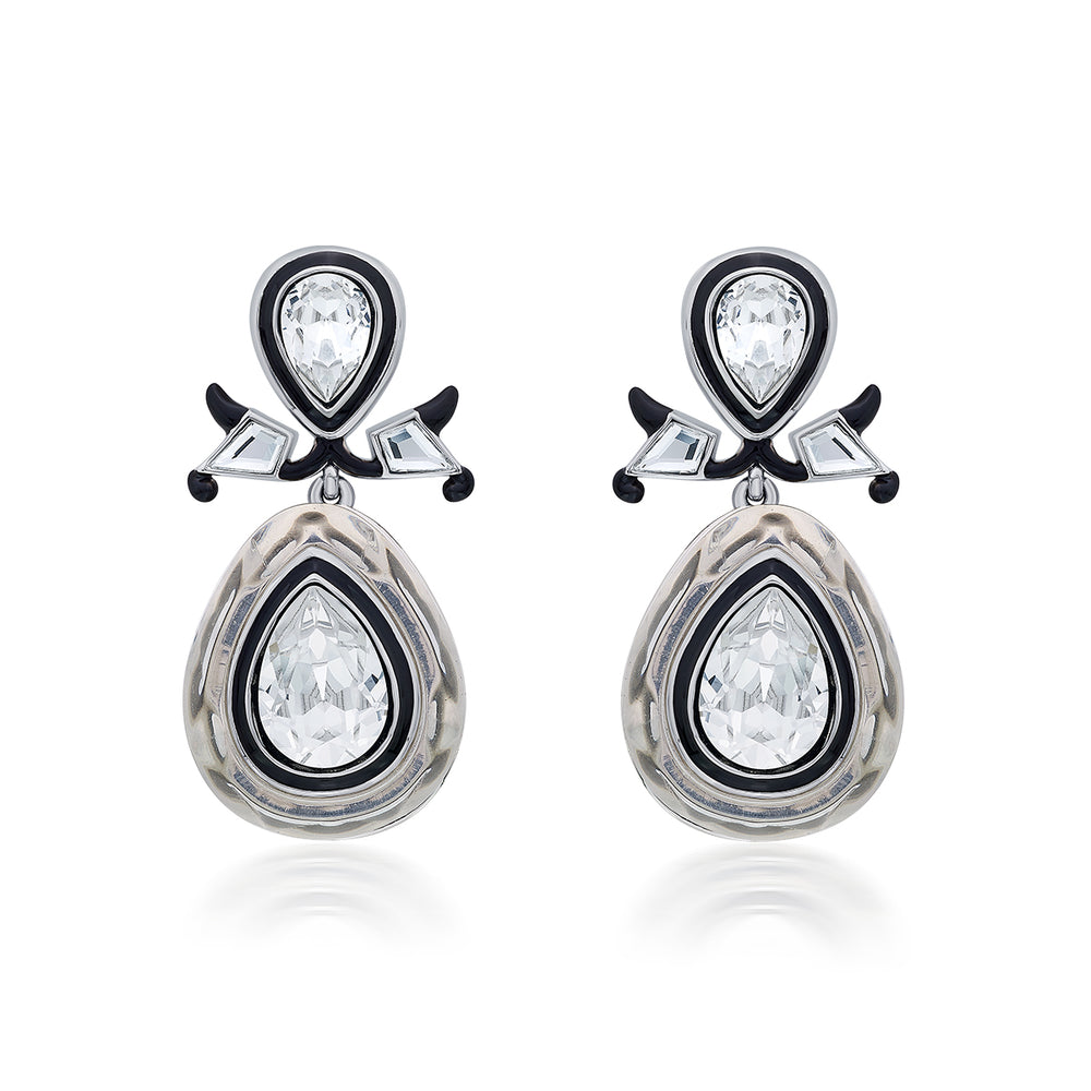 Bougie Infinity Cut Crystal Drop Earrings