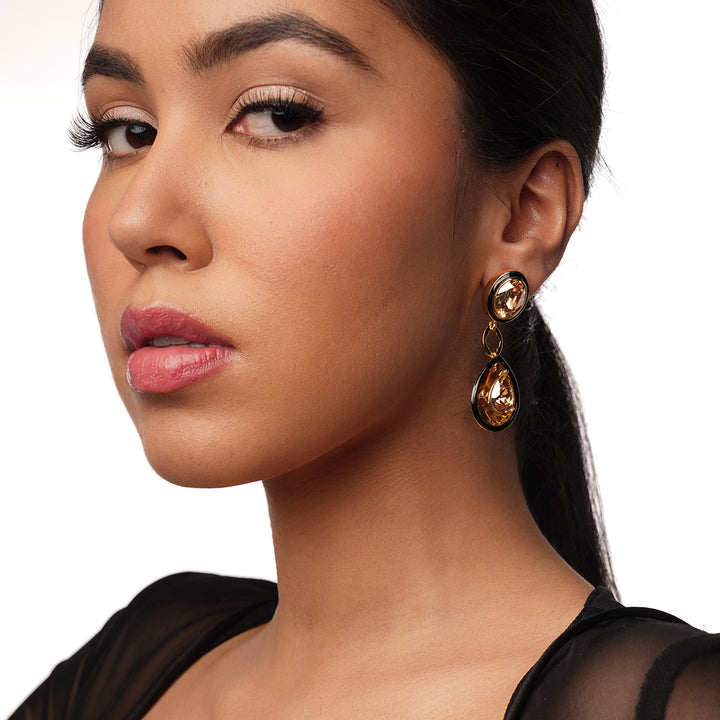 Bling Glory Wrap Crystal Earrings - Isharya | Modern Indian Jewelry