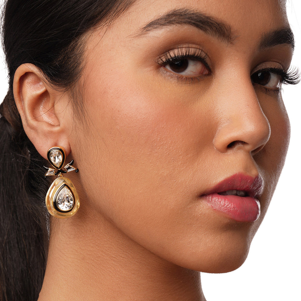 Bling Infinity Cut Crystal Drop Earrings - Isharya | Modern Indian Jewelry