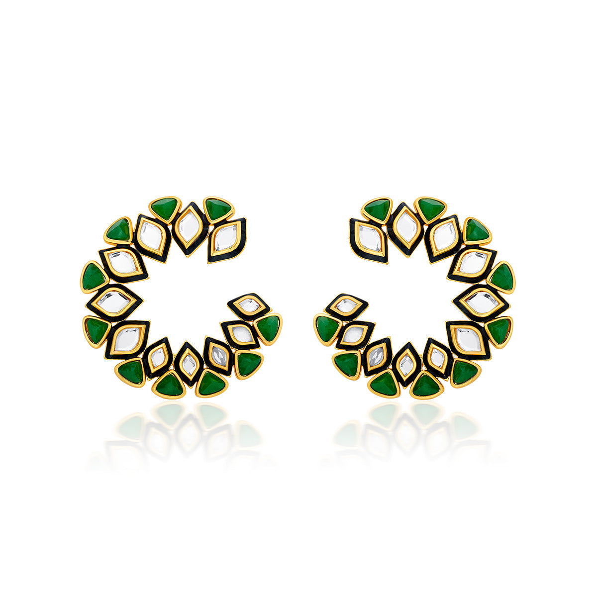 Begum Haute Evergreen Hoop Earrings - Isharya | Modern Indian Jewelry