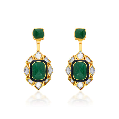 Begum Haute Evergreen Duplet Earrings - Isharya | Modern Indian Jewelry