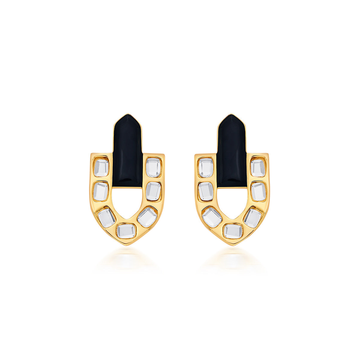 Just Jamiti Art Deco Earrings - Isharya | Modern Indian Jewelry